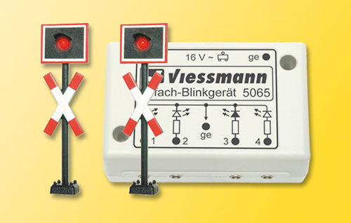 Viessmann 5060 - H0 St. Andrew`s crosses with blinker electronics,2 pieces
