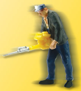 Viessmann 5188 - HO  Miner with pneumatic drill and miners head lamp  (Action figure)