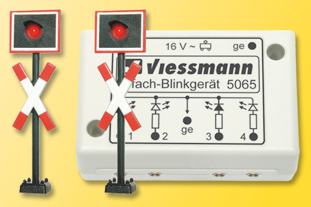 Viessmann 5801 - N St. Andrew`s crosses, 2 pieces with blinkerelectronics