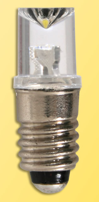 Viessmann 6019 - LED lamp white with threat socket E 5,5, 5 pieces