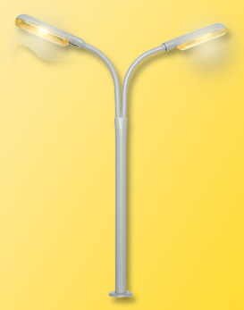 Viessmann 6096 - H0 Whip street light double, 2 LEDs yellow