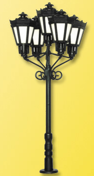 Viessmann 6380 - H0 Park lamp quintuple, black, LED warm-white**discontinued**
