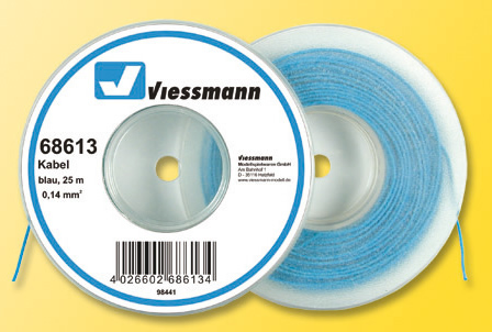 Viessmann 68613 - Wire 0,14 mm², blue, 25 m 