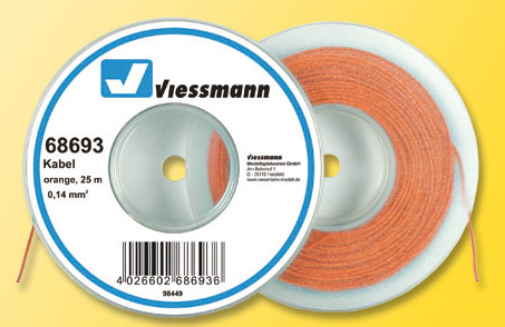 Viessmann 68693 - Wire 0,14 mm², orange, 25 m 