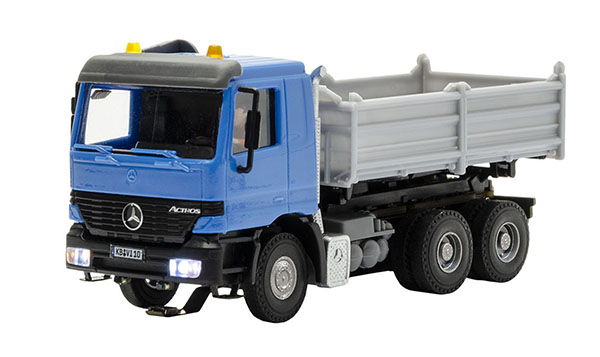 Viessmann 8010 - H0 MB ACTROS 3-axle dump truck with rotating flashing lights, basic, functional model