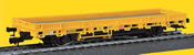 H0 Low side car, yellow, with drive unit,functional model for 2 rail version