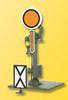 N Semaphore distant signal, fixed disk, movablearm