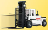 H0 Forklift KALMAR with headlightsand moving mast