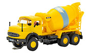 H0 MB round bonnet 3-axle concrete mixer truck, basic, functional model
