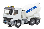 H0 MB ACTROS 3-axle concrete mixer truck with rotating flashing lights, basic, functional model