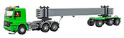 H0 MB ACTROS 3-axle tractor with concrete parts, rotating flashing lights, basic, functional model (Viessmann CarMotion)