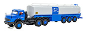 H0 MB round bonnet 3-axle with ARAL tanker semitrailer, basic, functional model (Viessmann CarMotion)