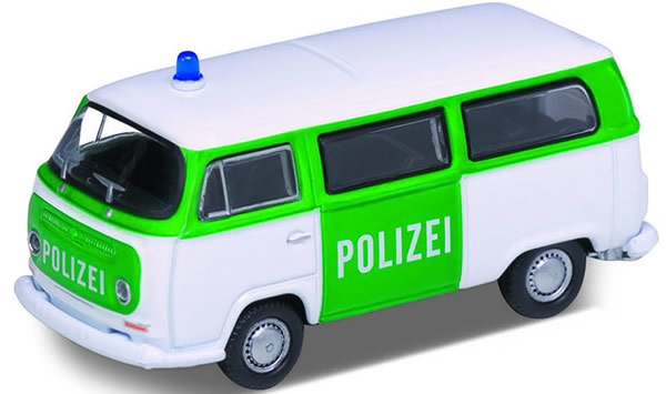 Vollmer 41680 - VW Bus T2 1972, police, green/white, finished model