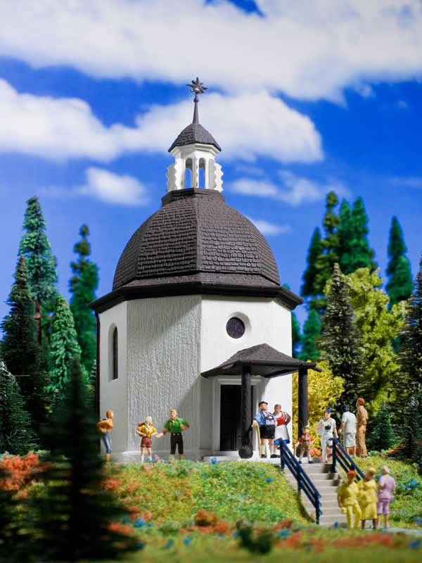 Vollmer 42412 - Silent Night Memorial Chapel with lighting, artificial snow, functional kit