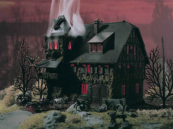 Vollmer 47679 - Villa Vampire with red flickering lighting and colour tablets, functional kit