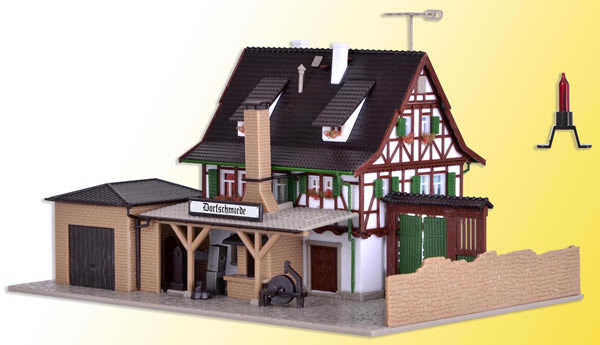 Vollmer 47696 - Village forge with interior and lighting, functional kit