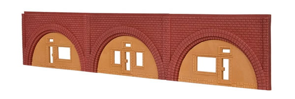 Vollmer 48150 - Arcades red brick with arc insert, 2 pieces