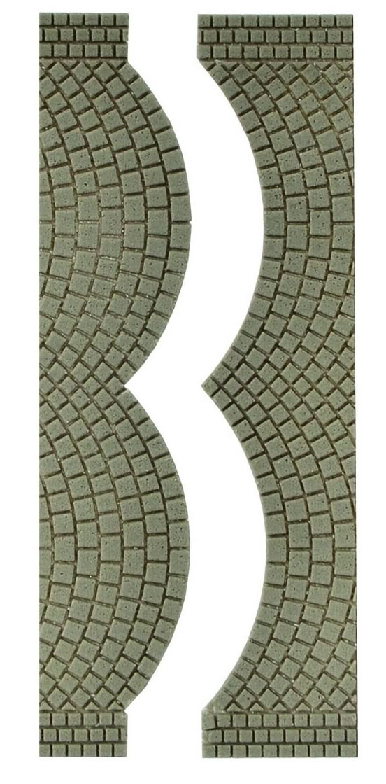 Vollmer 48244 - Street plate cobblestone, each 2 end pieces