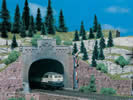 Tunnel portal with top frame, double track, 2 pcs.