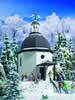 Silent Night Memorial Chapel with lighting, artificial snow, functional kit