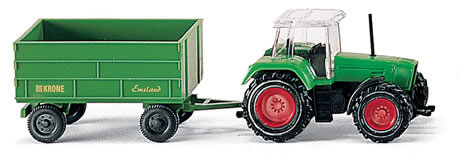 Wiking 96001 - Fendt tractor w/trlr grn